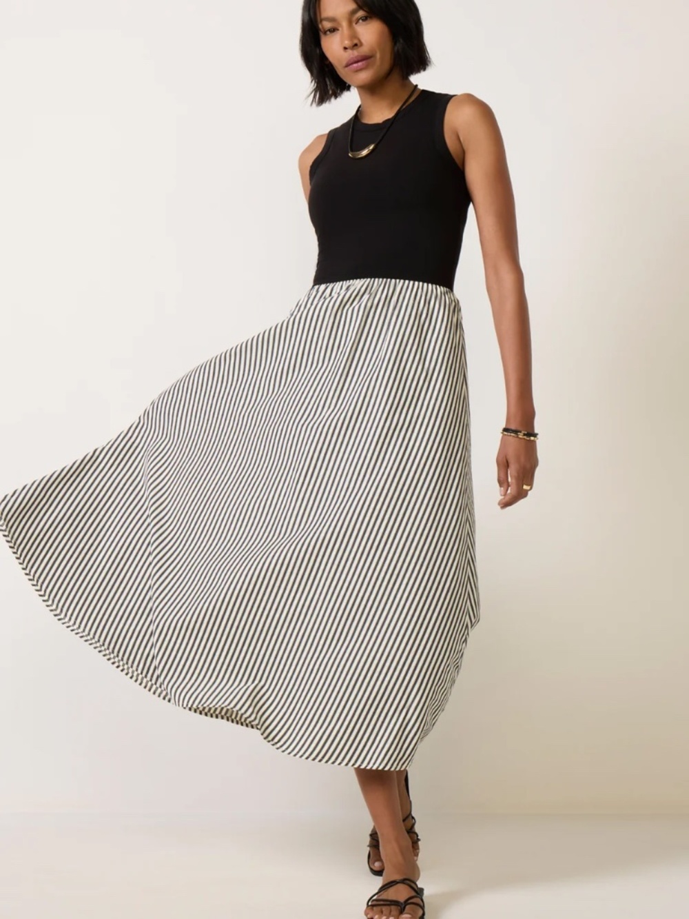 LNA Kenni Mixed Media Dress